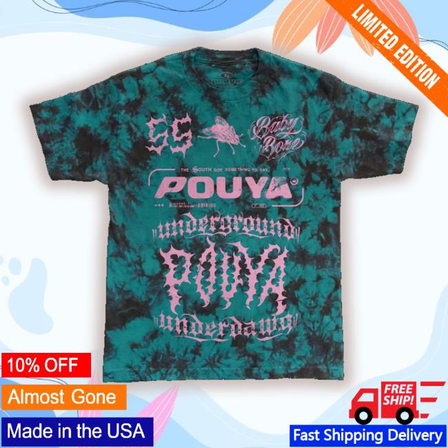 Official Pouya 305 Baby Bone Teal Tie Dye New Shirt