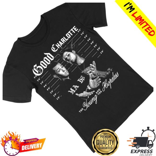 Official Good Charlotte Old School Mugshot Tee Shirt