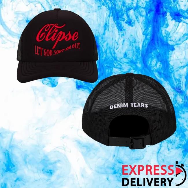 Let God Sort Em Out Merch Denim Tears X Clipse Trucker Hat