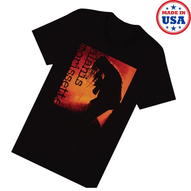 Alanis Morissette Merch Store Alanis Orange Silhouette Black Shirt