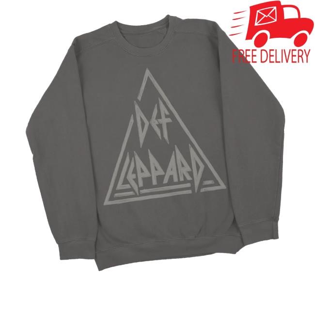 Def Leppard Merch Store Shop Triangle Texture Logo Hoodie