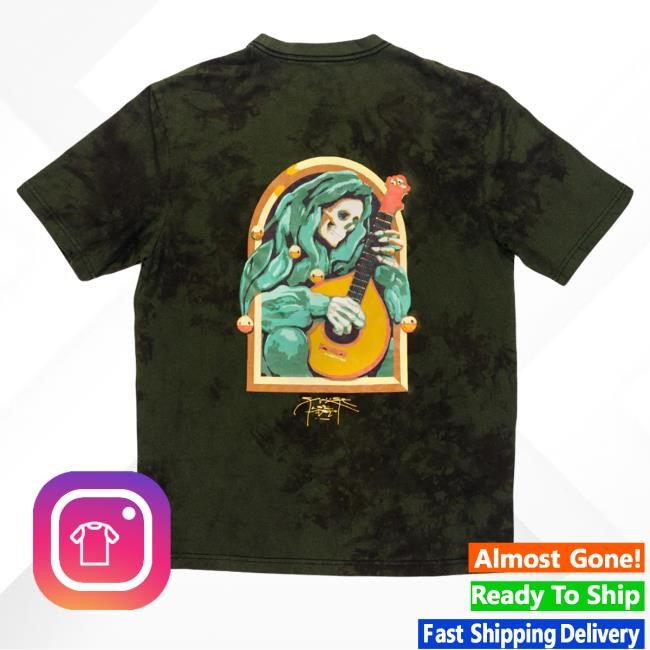 Stanley Mouse Mandolin Jester Never Summer Green Dyed New Shirt