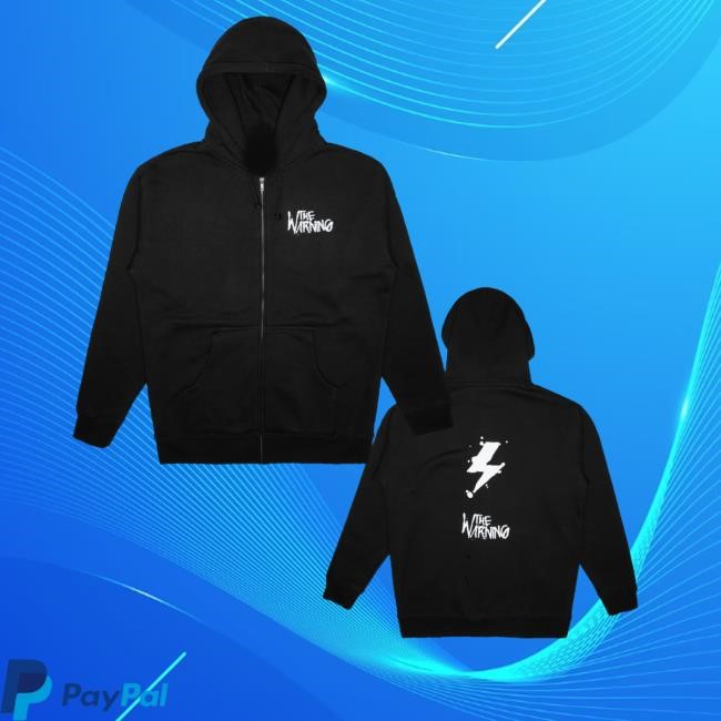 The Warning Band Merch Bolt Zip Up Hoodie