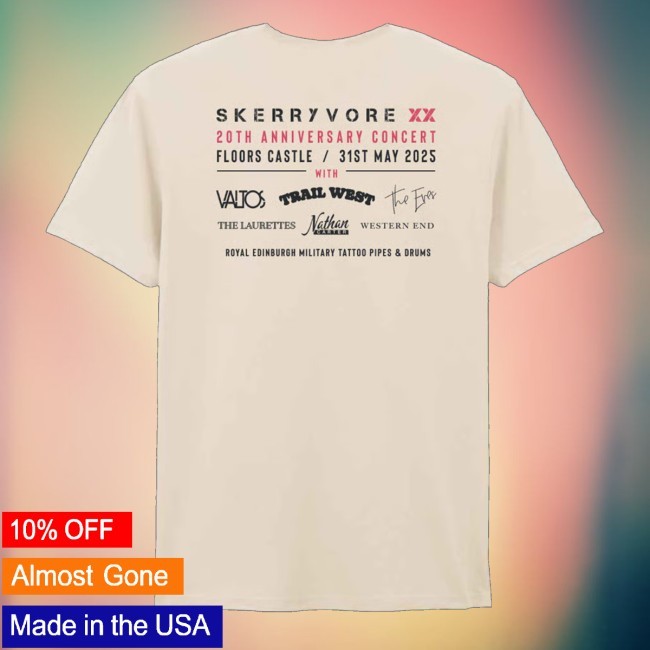Xx - Natural With Line Up Shirts Skerryvore Merch Store