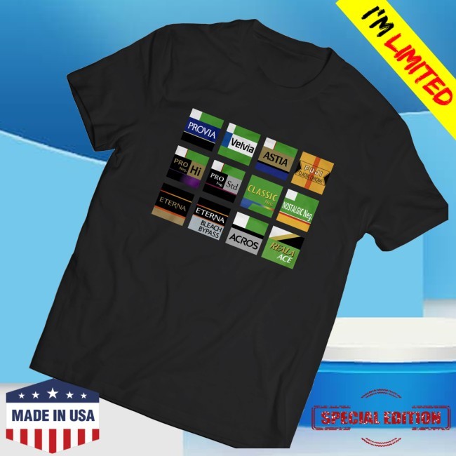 Fujifilm Merch Store 20 Years Of Film Simulations Tee Shirt