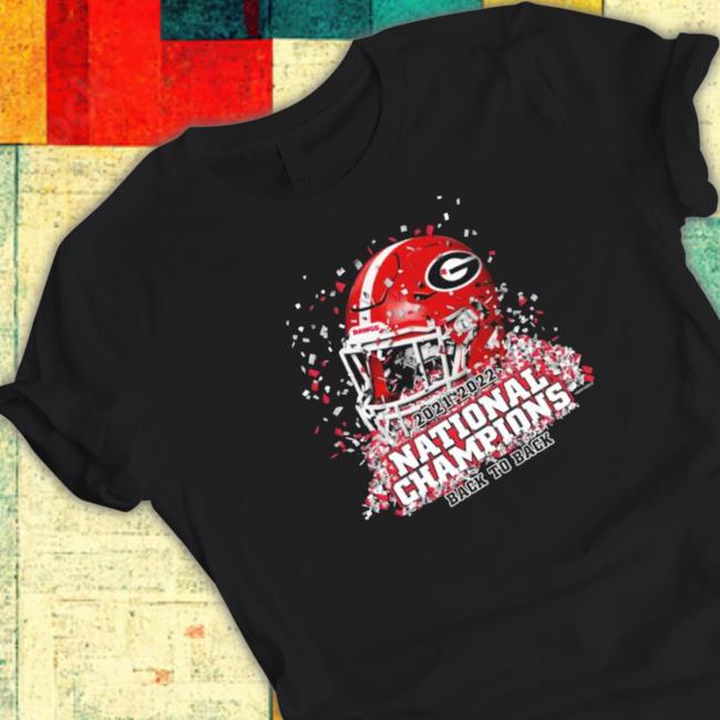 Georgia Bulldogs 2021-2022 National Champions Back To Back Tee Georgia Bulldogs 2021-2022 National Champions Back To Back Sweaters