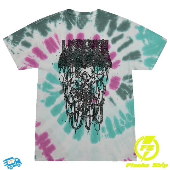 Undeath Metal Merch Eyeball Goop Green & Purple Swirl Crewneck Sweatshirt