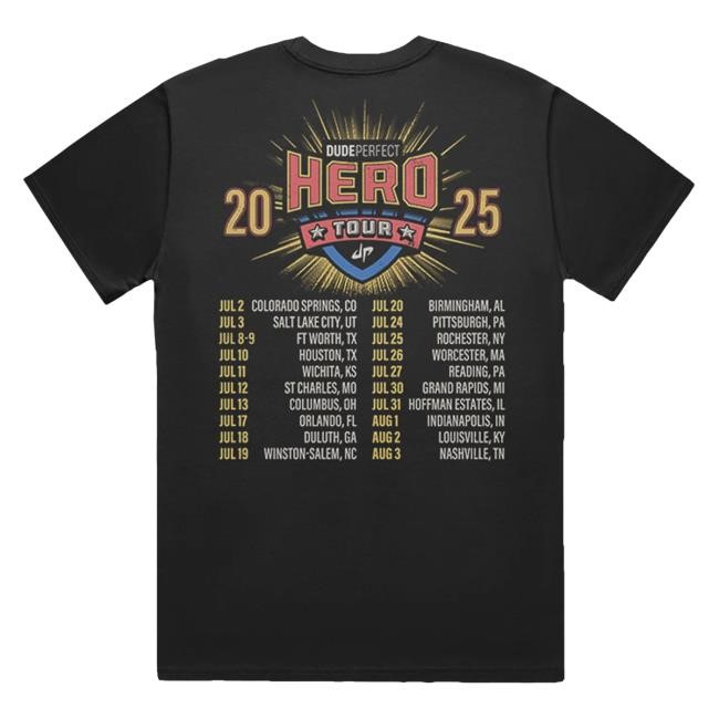 Dude Perfect Merch Store Hero Hero Tour Youth Shirts
