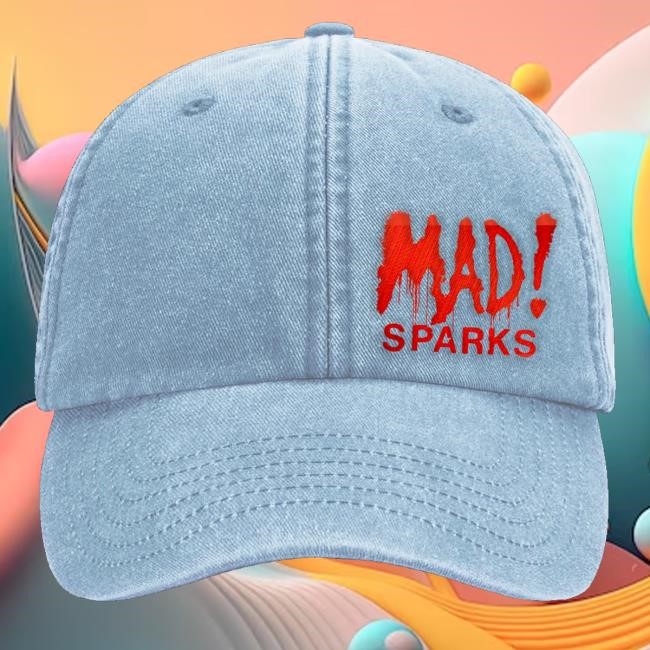 Trending Sparks Merch Mad Denim Trucker Hat Light Blue