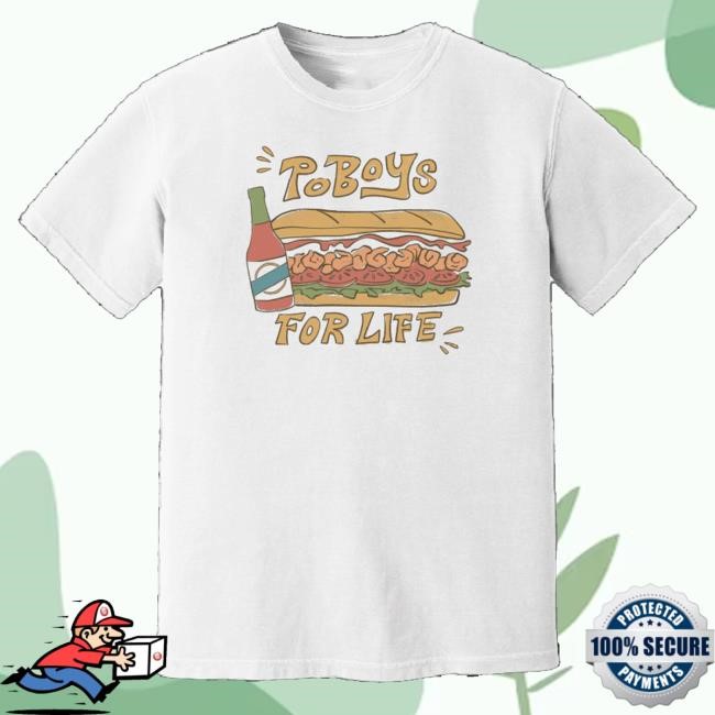 Trending Crystal Hot Sauce Merch Crystal Po’Boys For Life T-Shirt, Hoodie, Tank Top, Sweater And Long Sleeve T-Shirt