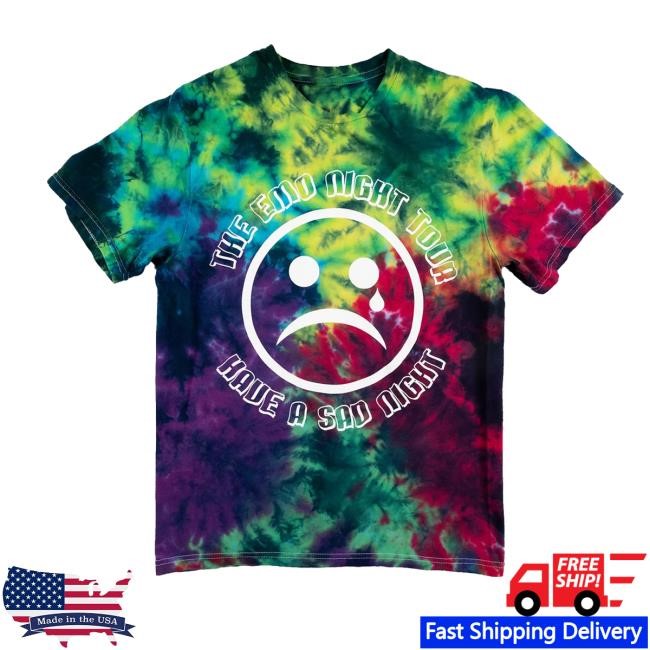 Emo Night Tour Merch Rainbow Tie Dye Tee