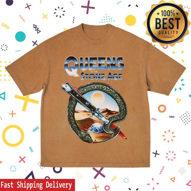 Official Queens Of The Stone Age Qotsa Merch Store Qotsa Desert Skull T-Shirt Queensofthestoneage
