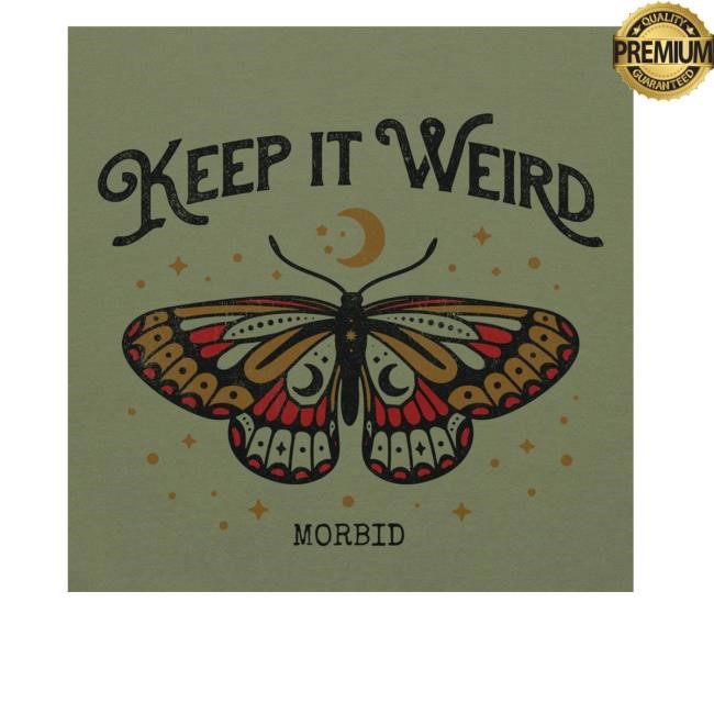 Wondery Merch Store Shop Morbid Keep It Weird Moth Tee Shirt