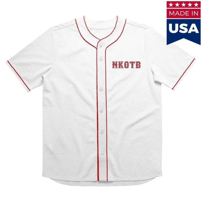 Official Merch Bar New Kids On The Block Store Nkotb Boston Baseball Jersey Hot Shirt White MerchBar NewKidsOnTheBlock Nkotb