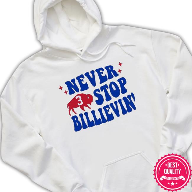 Never Stop Billievin’ Damar Hamlin Strong Hooded Sweatshirt Never Stop Billievin’ Damar Hamlin Strong Hoodie