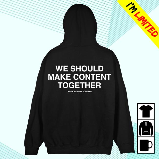 Official Linda Finegold Merch Store We Should Make Content Together Long Sleeve Shirt Black Lindafinegold Shop