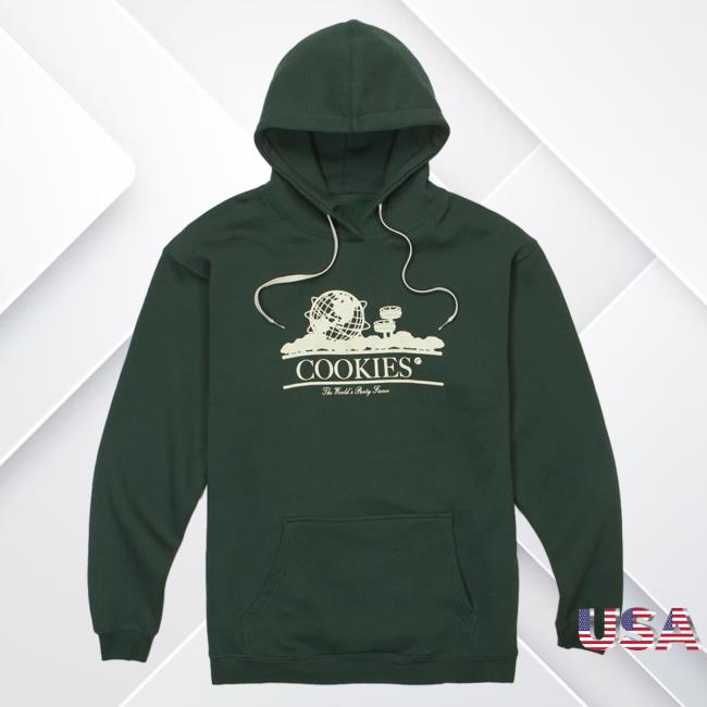Official Cookies Merch Store World's Party Favor Pullover Sweatshirt Forest Green