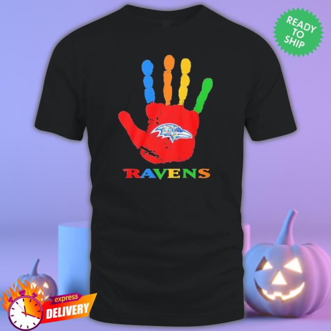 Baltimore Ravens Hand Autism 2023 Shirt