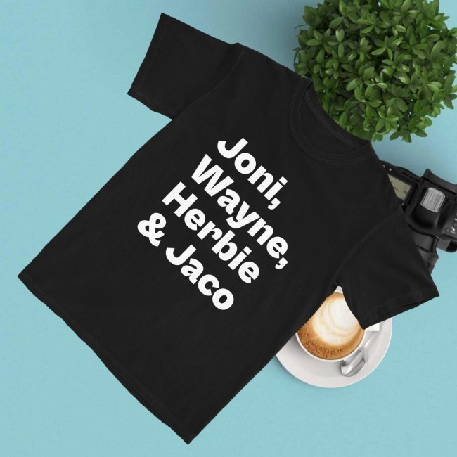 Joni Mitchell Merch Joni Wayne Herbie & Jaco Tee Shirt