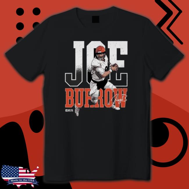 Joe Burrow Cincinnati Bengals Bold Signature T-shirt