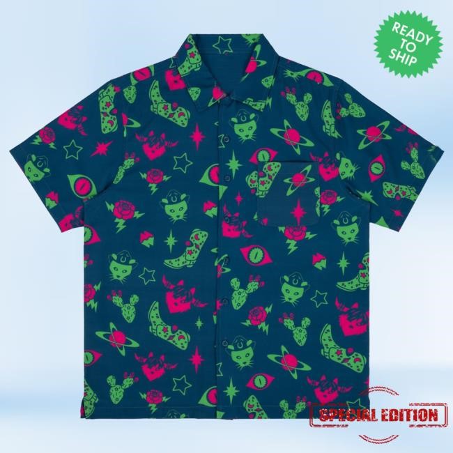 Official Meow Wolf Merch Lottie Button Up Tee