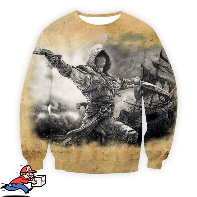 Edward James Kenway Cool Animation Sw 3D Aop Tee Assassin
