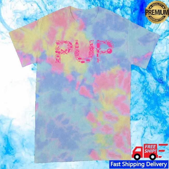 Pup The Band Official Store Flash Logo Tie Dye Hoodie Sweatshirt