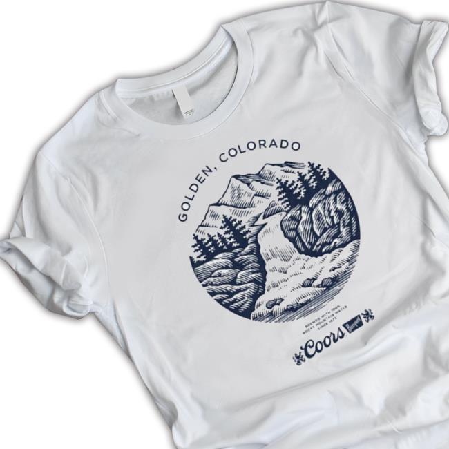 Coors Banquet Beer Golden Colorado Mountains Logo T-Shirt