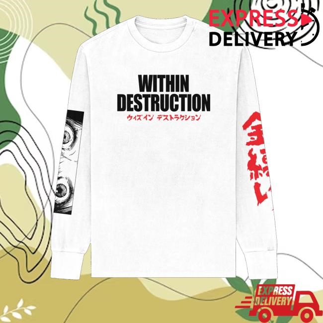 Sumerian Records Merch Store Shop Within Destruction Kanashibari White Long Sleeve T Shirt