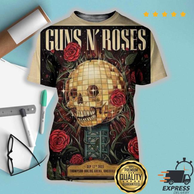 Guns N Roses September 12Th 2023 Thompson Boling Arena Knoxville Tn Tour 3D Hoodie Sweatshirt