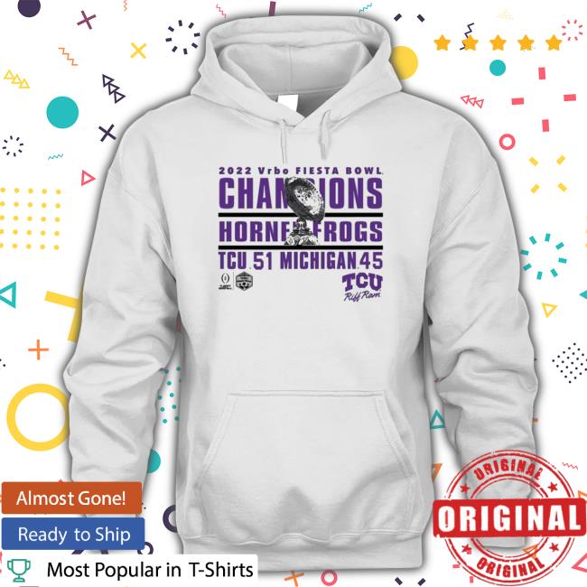 Texas Christian University Horned Frogs Football 2022 Fiesta Bowl Champions Score Tee