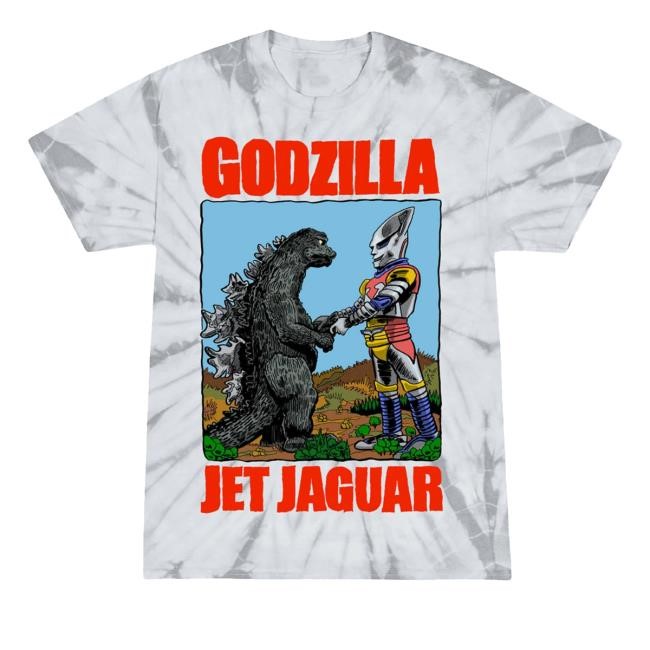 Godzilla & Jet Jaguar Victory Handshake Tie-Dye Tee Shirt