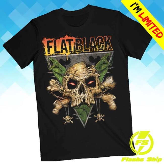 Flat Black Music Merch Store Triskull Serpentis Crewneck Sweatshirt