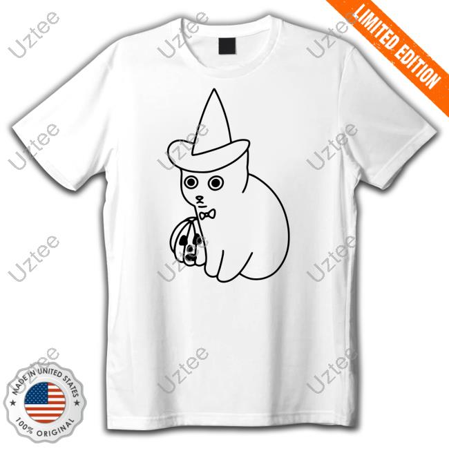 Poorlycatdraw It's Time Cat Halloween Tee Shirt