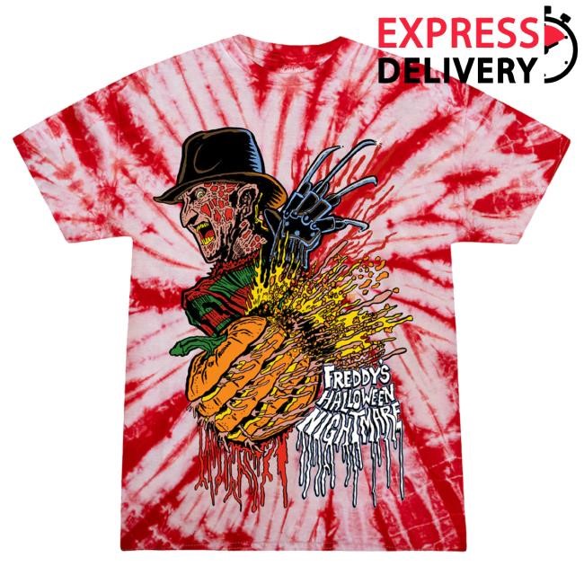 Cavitycolors Merch Freddy's Halloween Nightmare - Tie-Dye Hoodie
