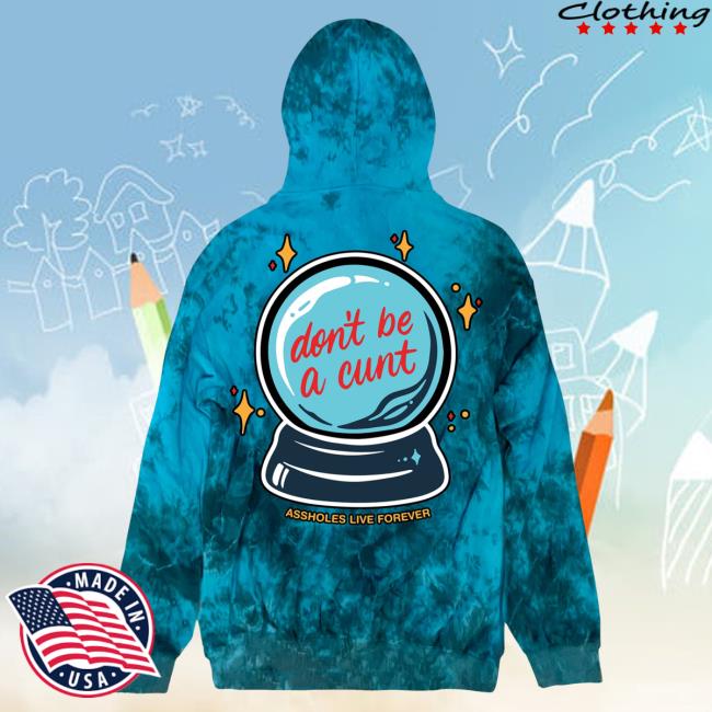 Official Linda Finegold Merch Store Dont Be A Cunt Popover Shirt Teal Tie Dye Lindafinegold Clothing Shop Tie-Dye