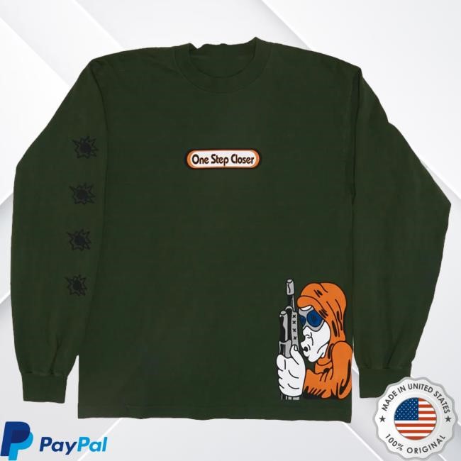 Official One Step Closer Merch Gun Guy Longsleeve Crewneck Sweatshirt