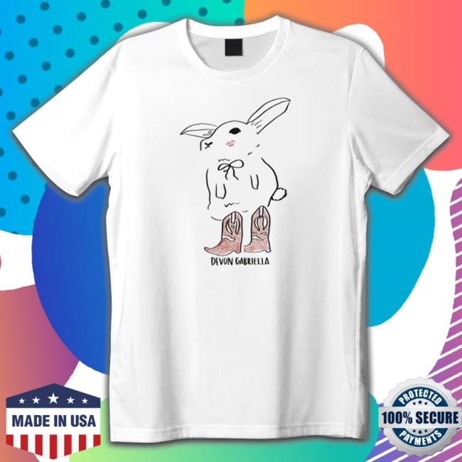 Devongabriella Store Devon Gabriella Bunny In Boots Tee Shirt