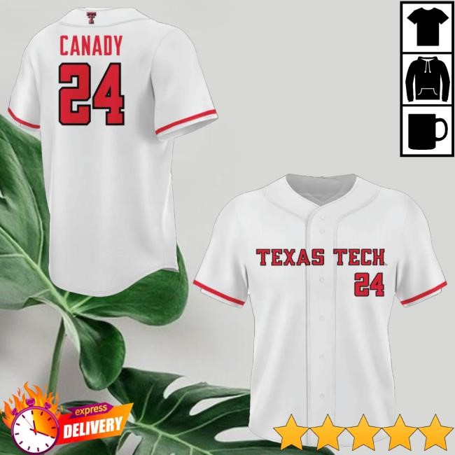 Redraideroutfitter Merch Texas Tech "Canady 24" Softball White Jersey t-shirt, hoodie, tank top, sweater and long sleeve t-shirt