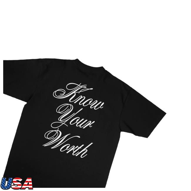 G-Eazy Merch Shop Know Your Worth Statement Black Long Sleeve Shirt