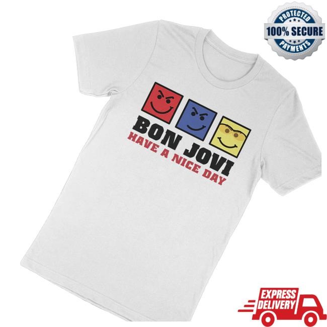 Bon Jovi Merch Shop Store Have A Nice Day White Tank Top Bon Jovi Merch Shop Store Have A Nice Day White Tank Top