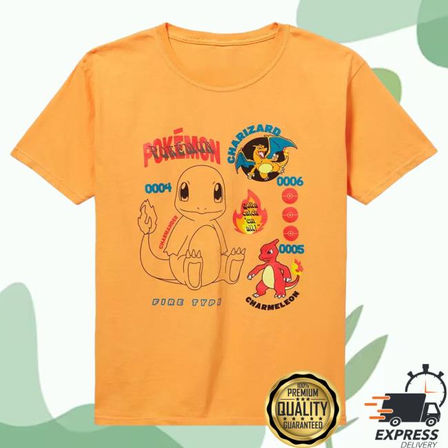 Official Box Lunch Clothing Shop Pokemon Store Pokémon Charmander Evolutions Top Shirt Boxlunch Merch