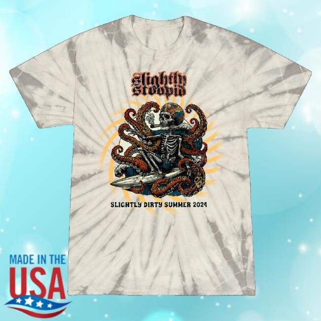Official Slightly Stoopid Merch Octo 2024 Tie Dye Tee Shirt