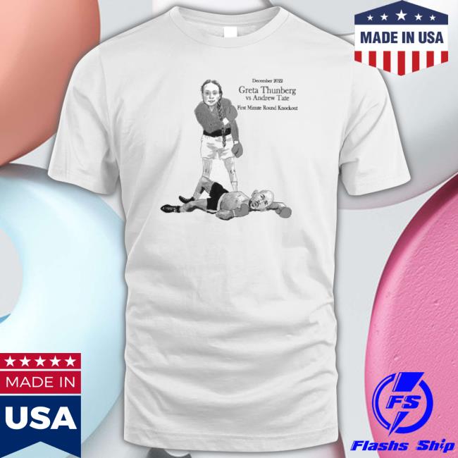 Official Greta Thunberg Vs Andrew Tate First Minute Round Knockout Long Sleeve Shirt
